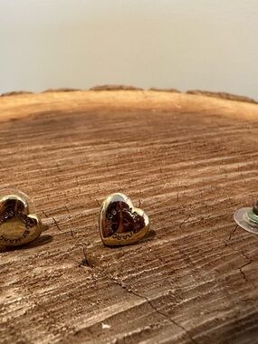 Marc Jacobs Gold Heart Stud Earrings